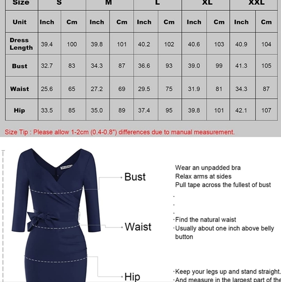 NWOT Faux Wrap V Neck Midi Dress - Picture 2 of 4